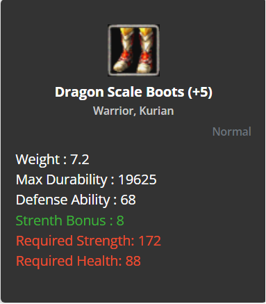 Dragon Scale Boots +5